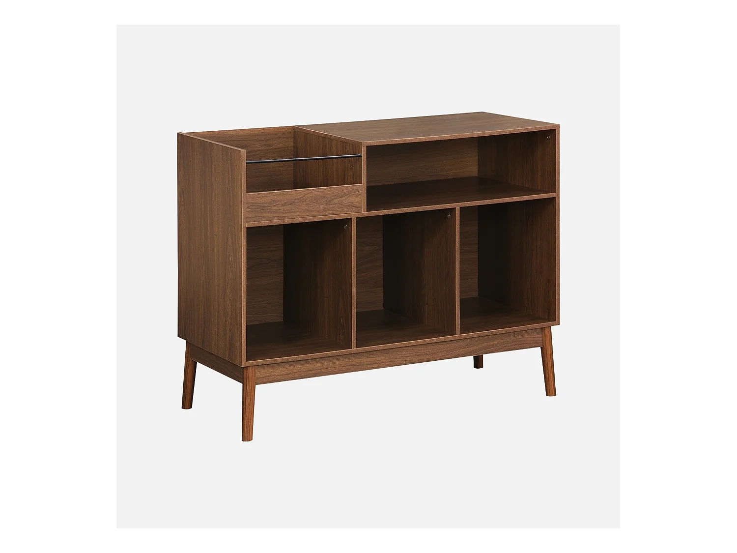 Meuble vinyle vintage effet bois. Népal. L 100 x l 48 x H 81.5cm