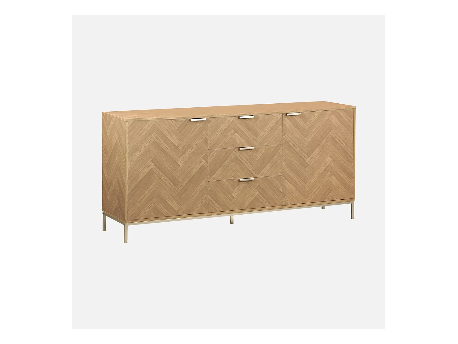 Buffet de rangement. Budapest. deux portes. deux étagères. trois tiroirs. buffet bas. L160 x l 40 x H 75cm