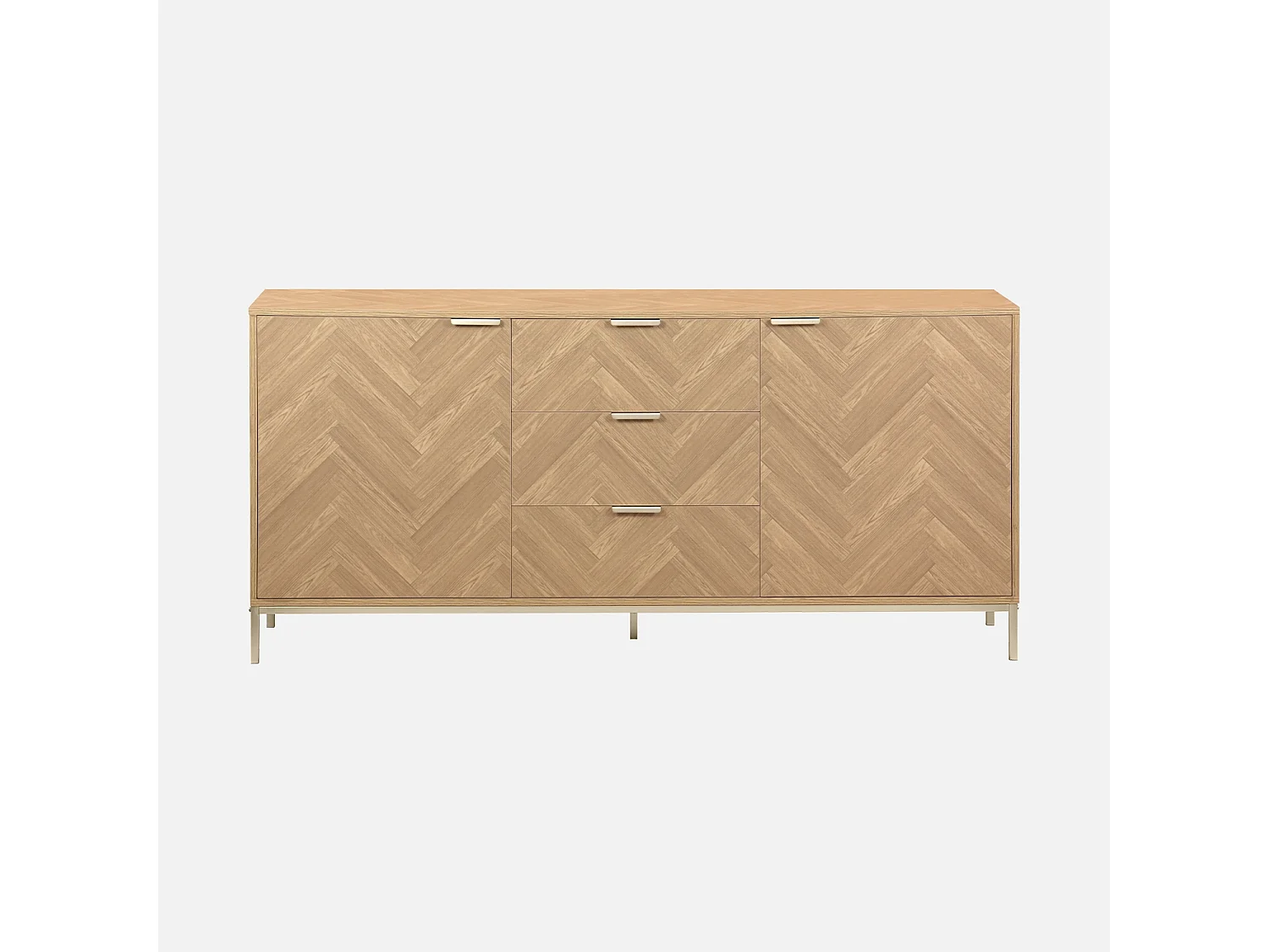Buffet de rangement. Budapest. deux portes. deux étagères. trois tiroirs. buffet bas. L160 x l 40 x H 75cm