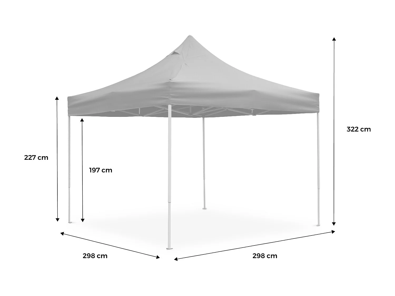 Gazebo da giardino 3x3m, sabbia