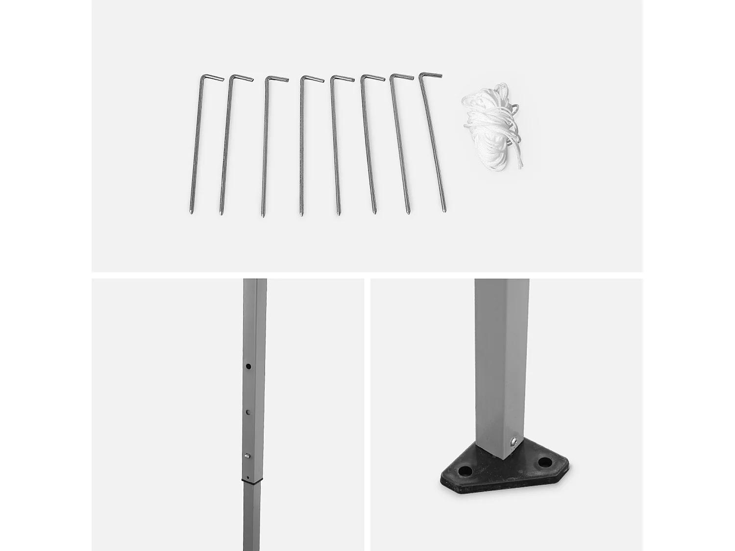 Tonnelle pliante Premium 3x3 m - Apertus Sable - Tente de jardin pop up. pergola pliable. barnum