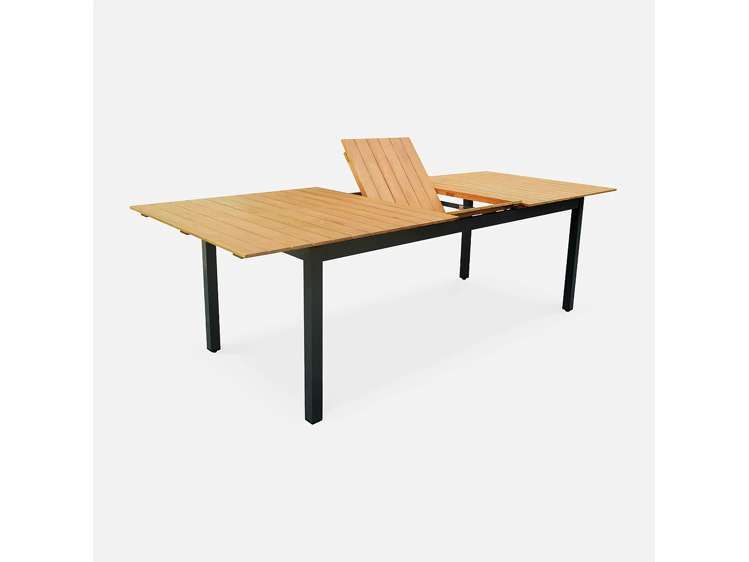 Mesa de jardín extensible de madera, 8 a 10 plazas madera