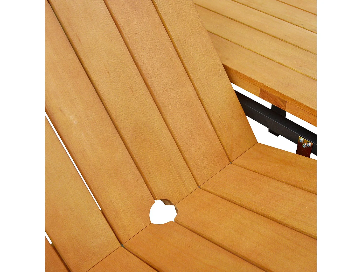 Mesa de jardín extensible de madera, 8 a 10 plazas madera