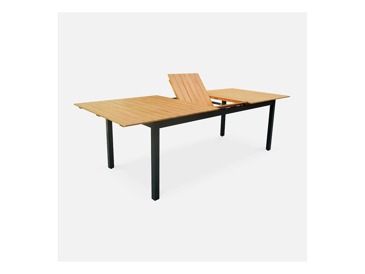 Mesa de jardín extensible de madera, 8 a 10 plazas madera