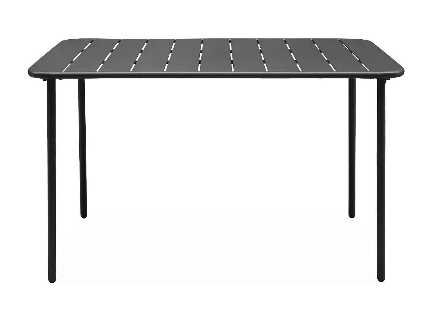 Mesa de jardín metálica de 120cm, 4 plazas antracita