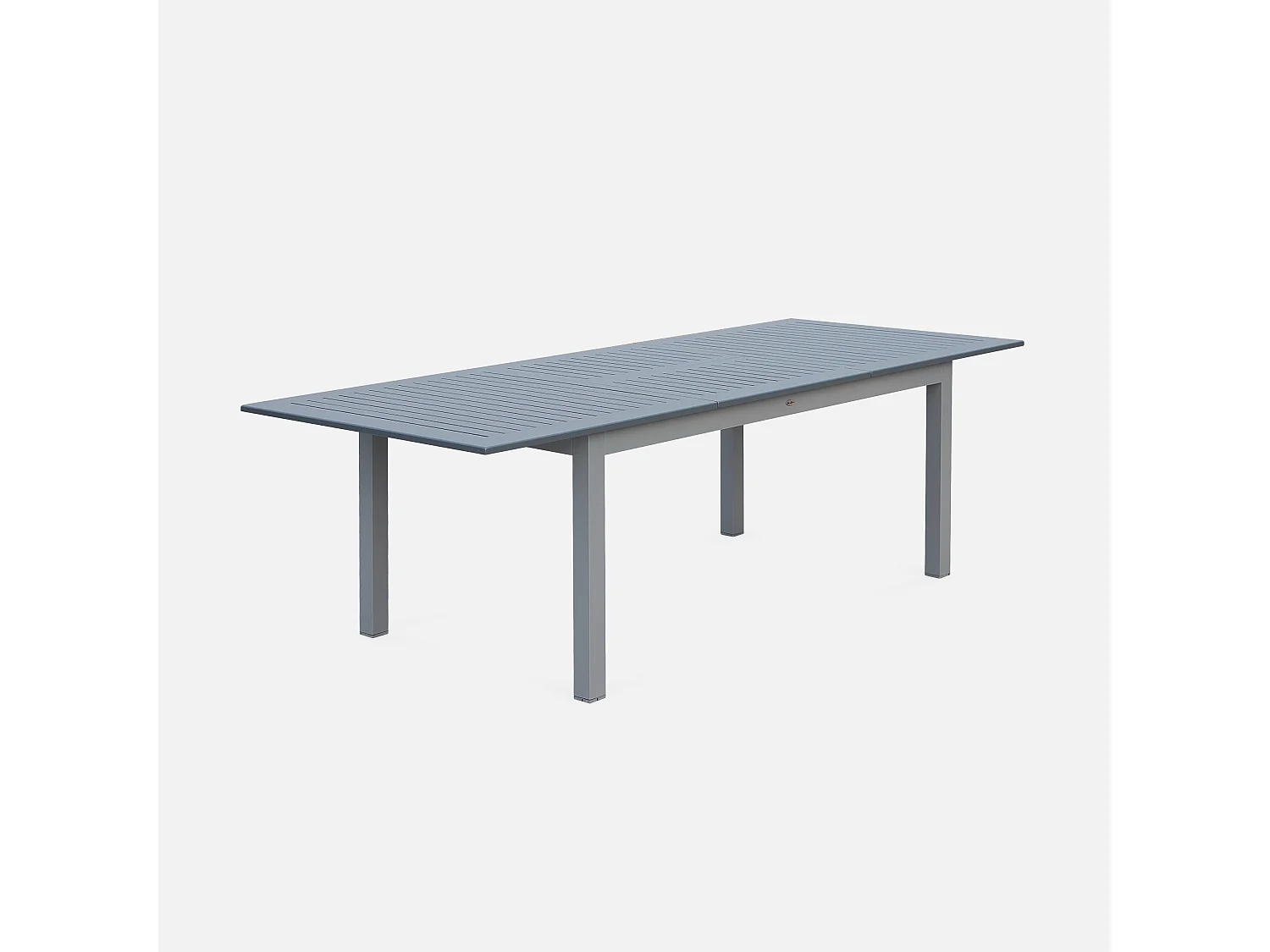 Table extensible - Chicago Anthracite - Table en aluminium 175/245cm avec rallonge. 8 places
