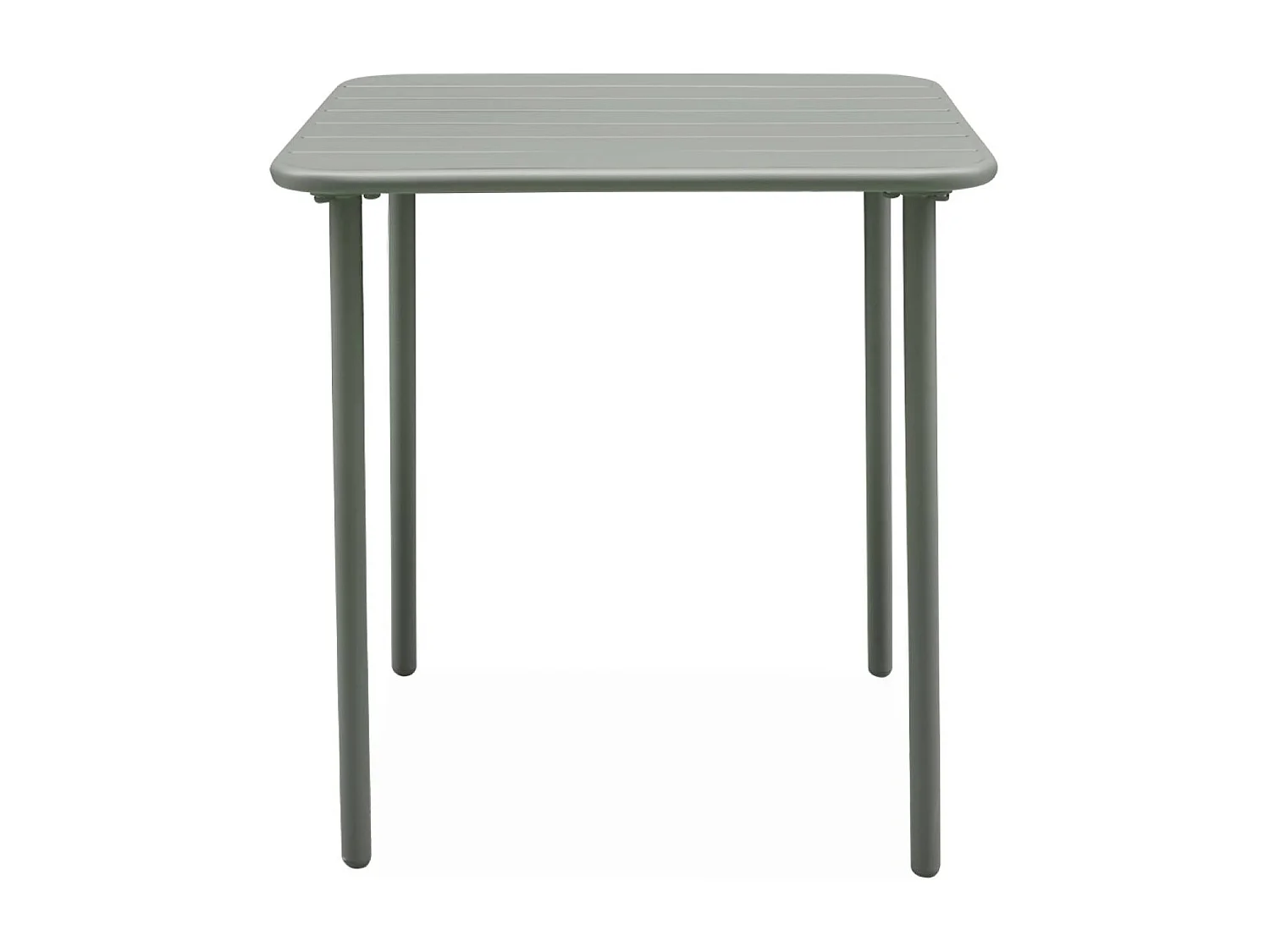 Tavolo da giardino in metallo 2 posti, 70cm, verde kaki