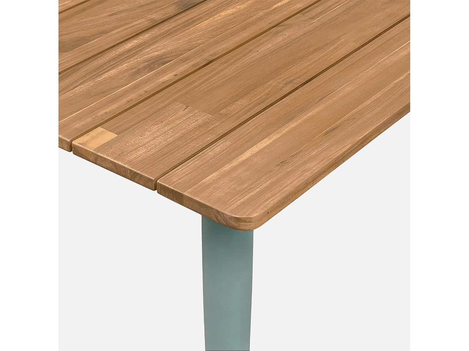 Tavolo da giardino in legno e metallo, 6 posti, 150cm, verde kaki