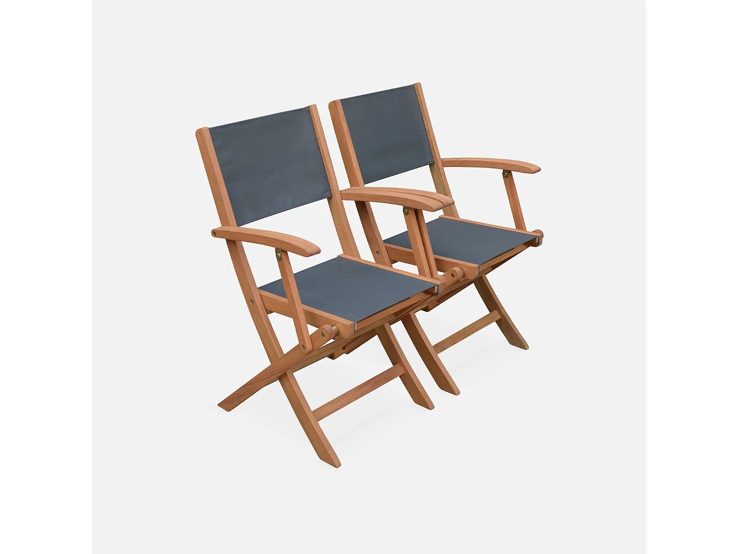 Mesa de jardín de madera extensible, 6 sillas madera