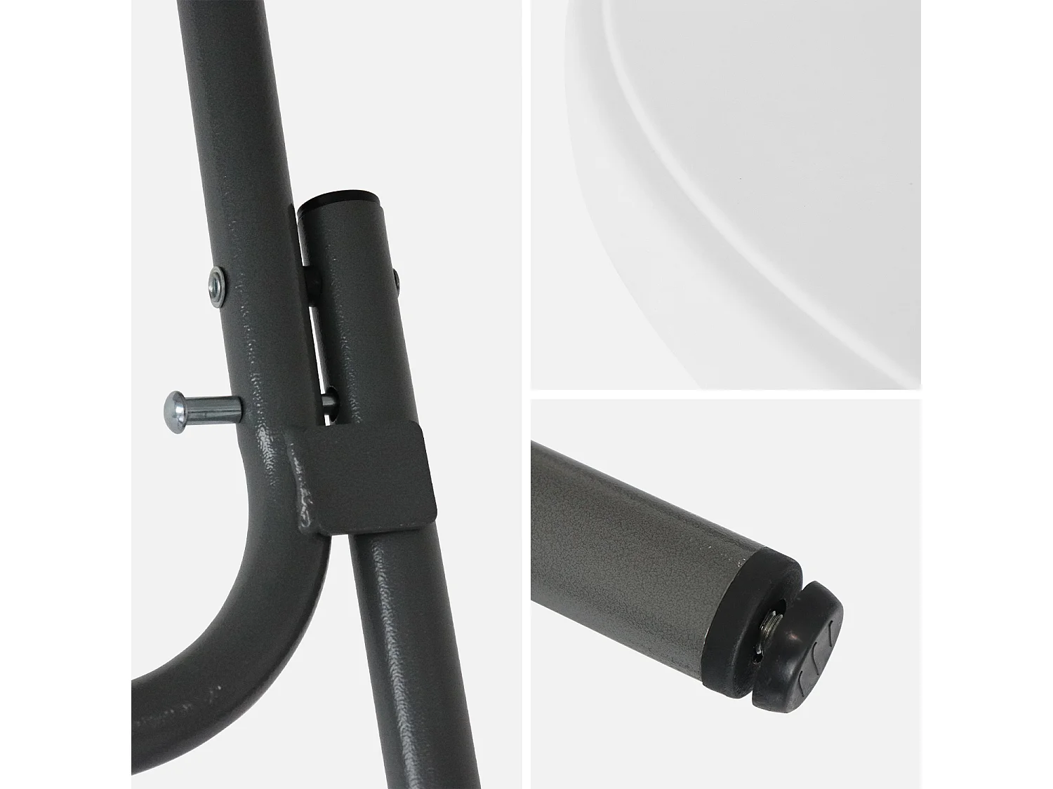 Mesa alta  plegable con funda protectora para eventos, set de 2 negro