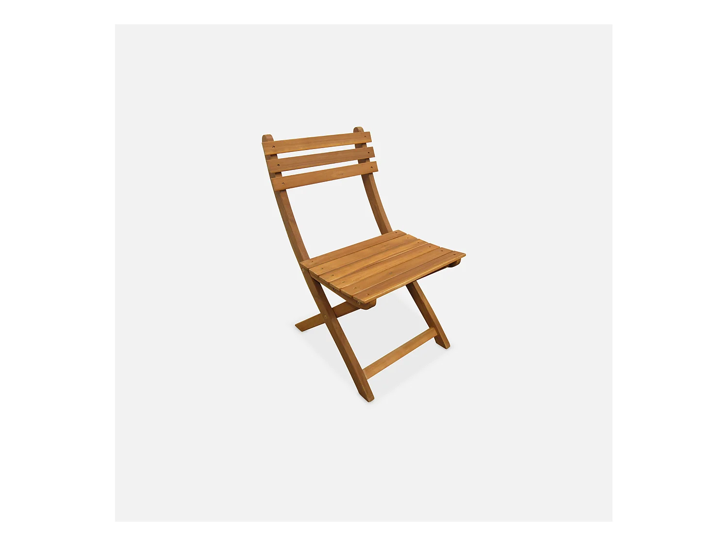 Table de jardin pliante bois d'acacia + 6 assises 150cm en bois d'acacia déjà huilé. forme ovale avec 6 chaises pliables