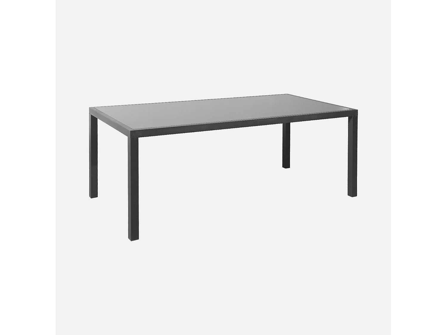 Mesa de jardín de aluminio, 8 sillas de textileno antracita