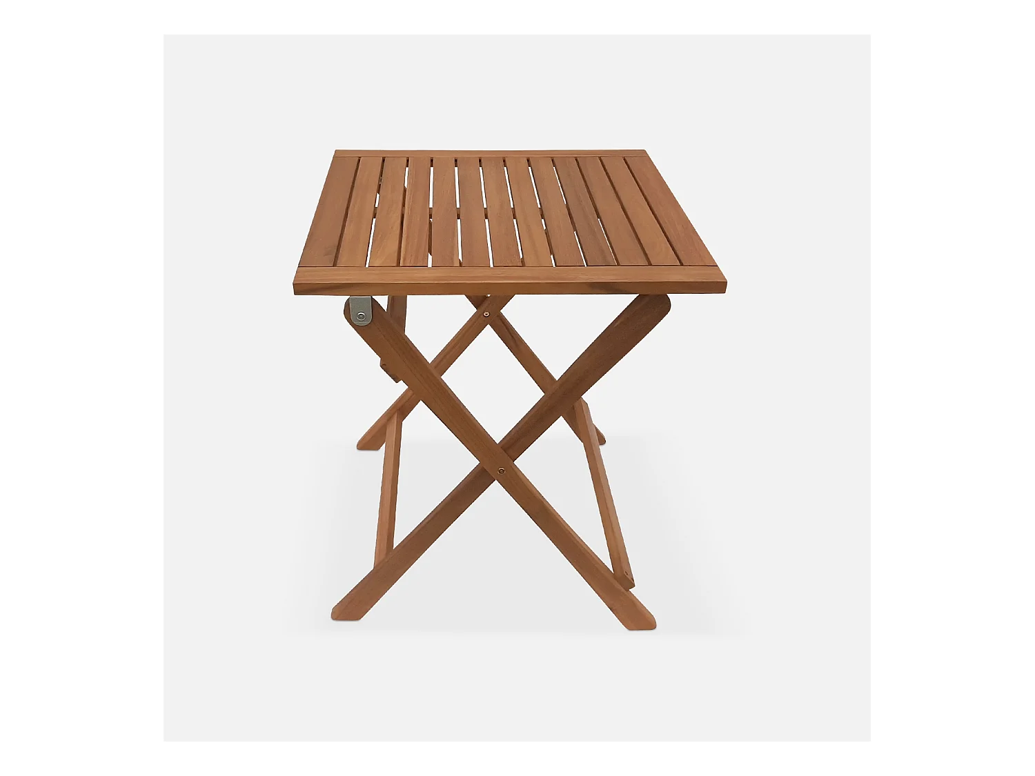 Set tavolo da giardino bistrot in legno con 2 sedie
