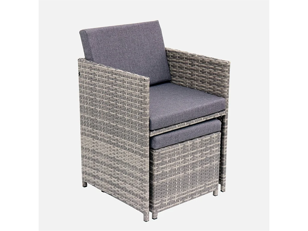 Mesa de jardín de resina con capacidad de 12 plazas varios tonos de