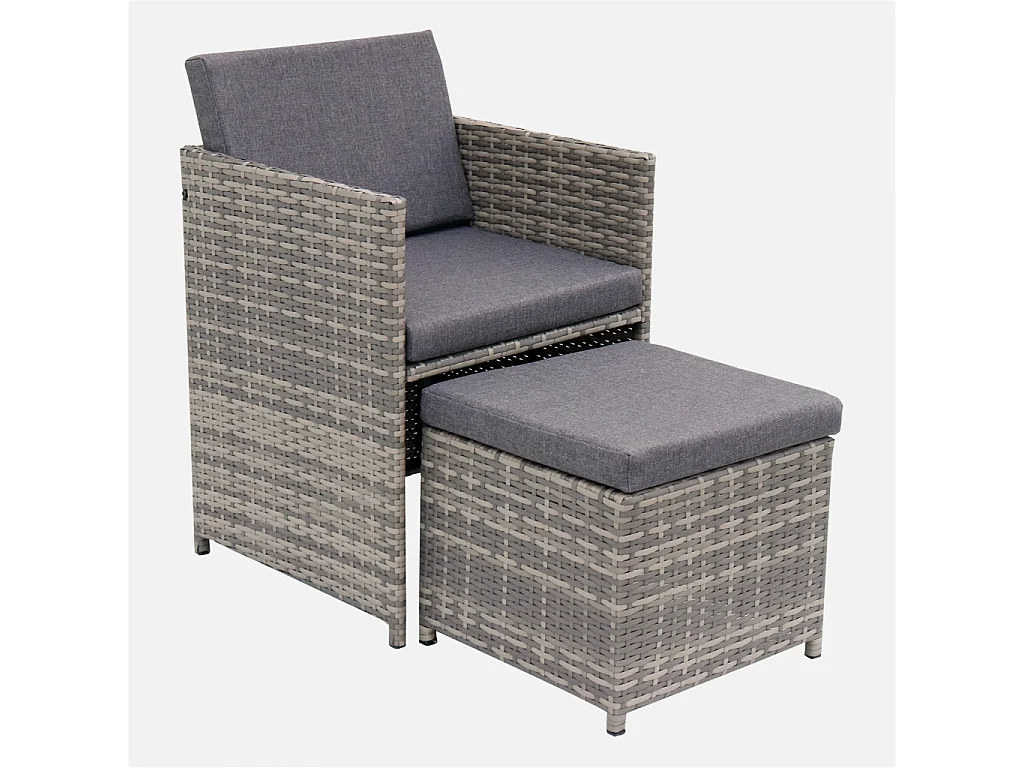 Mesa de jardín de resina con capacidad de 12 plazas varios tonos de