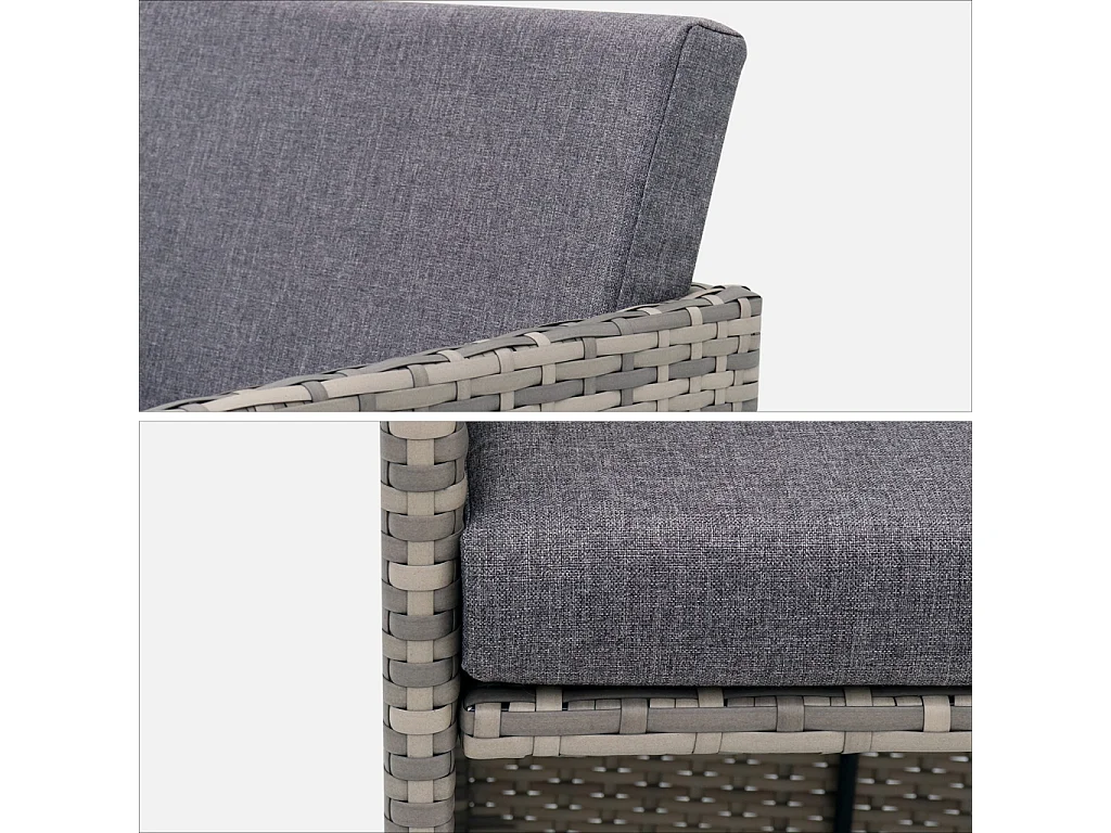 Mesa de jardín de resina con capacidad de 12 plazas varios tonos de