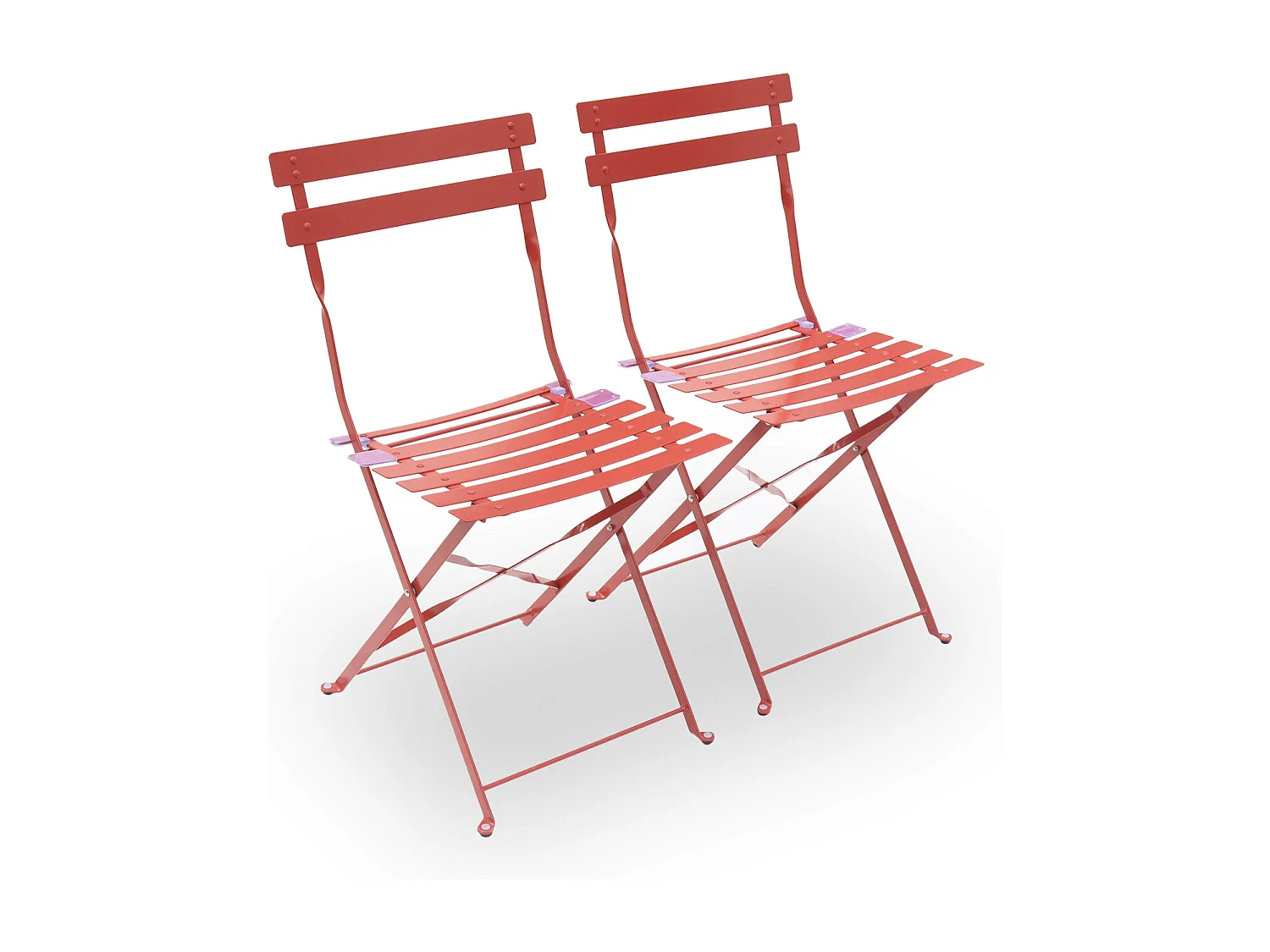 Set tavolo da giardino pieghevole in acciaio con 2 sedie, 70cm,