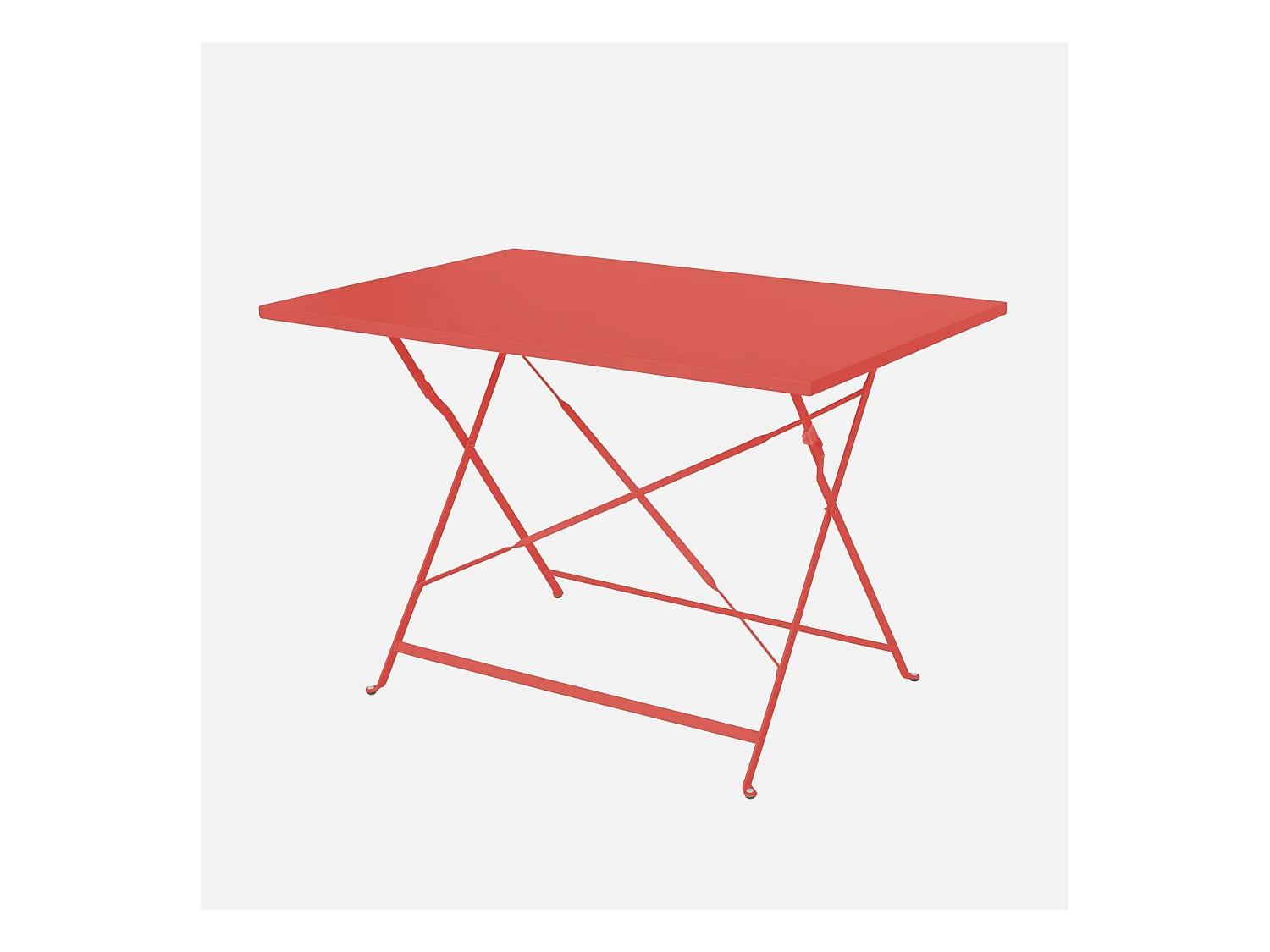 Table de jardin bistrot pliante métal + 4 assises 110 x 70cm. avec quatre chaises pliantes. acier thermolaqué