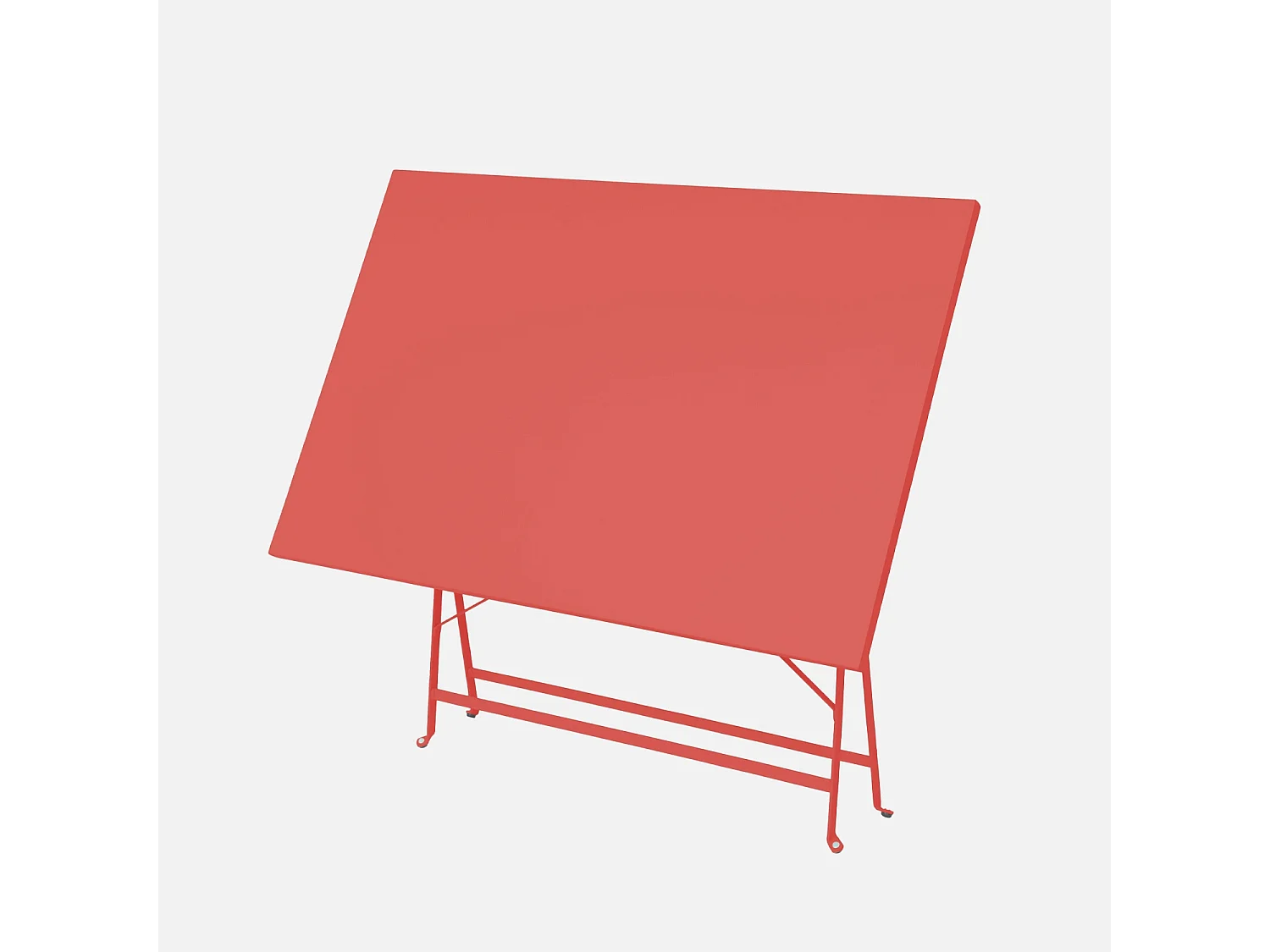 Table de jardin bistrot pliante métal + 4 assises 110 x 70cm. avec quatre chaises pliantes. acier thermolaqué