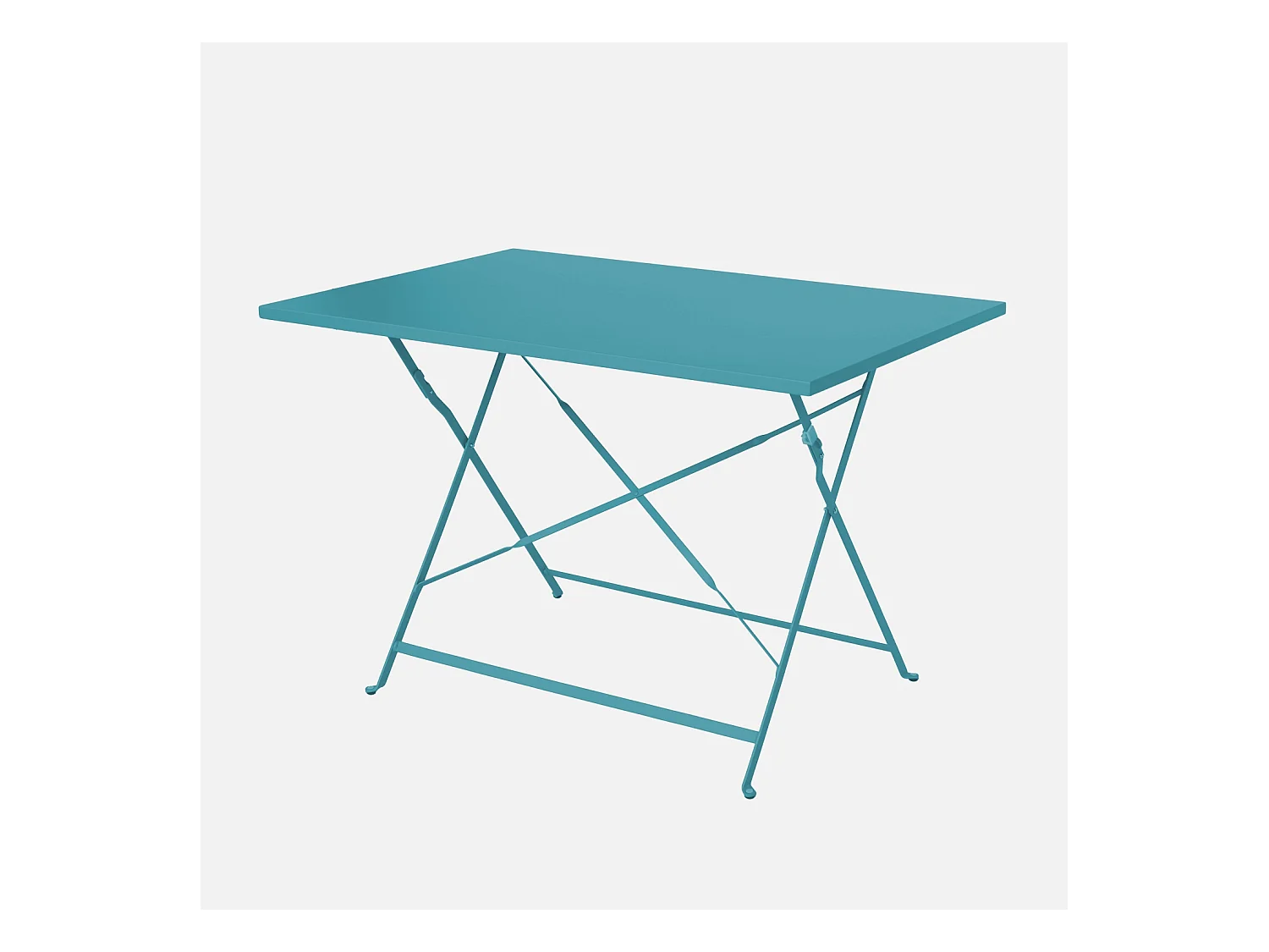 Table de jardin bistrot pliante métal + 4 assises 110 x 70cm. avec quatre chaises pliantes. acier thermolaqué