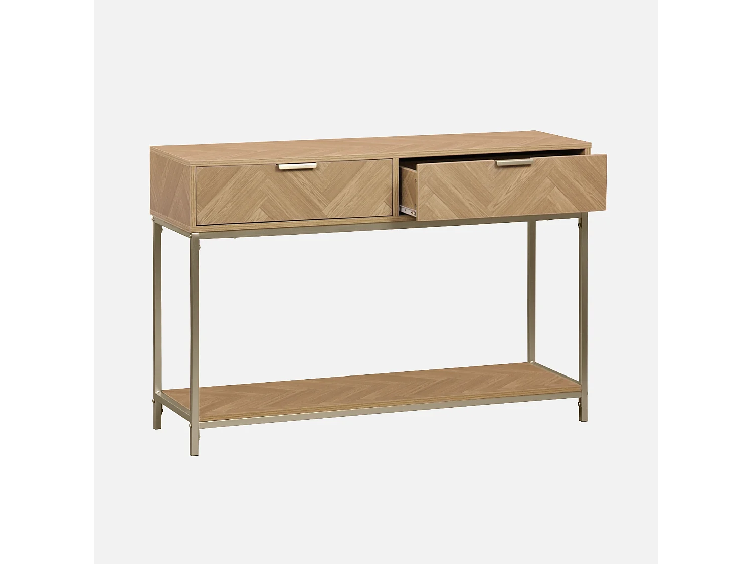 Console. Budapest. deux tiroirs. une étagère. L 110 x l 35 x H 75cm