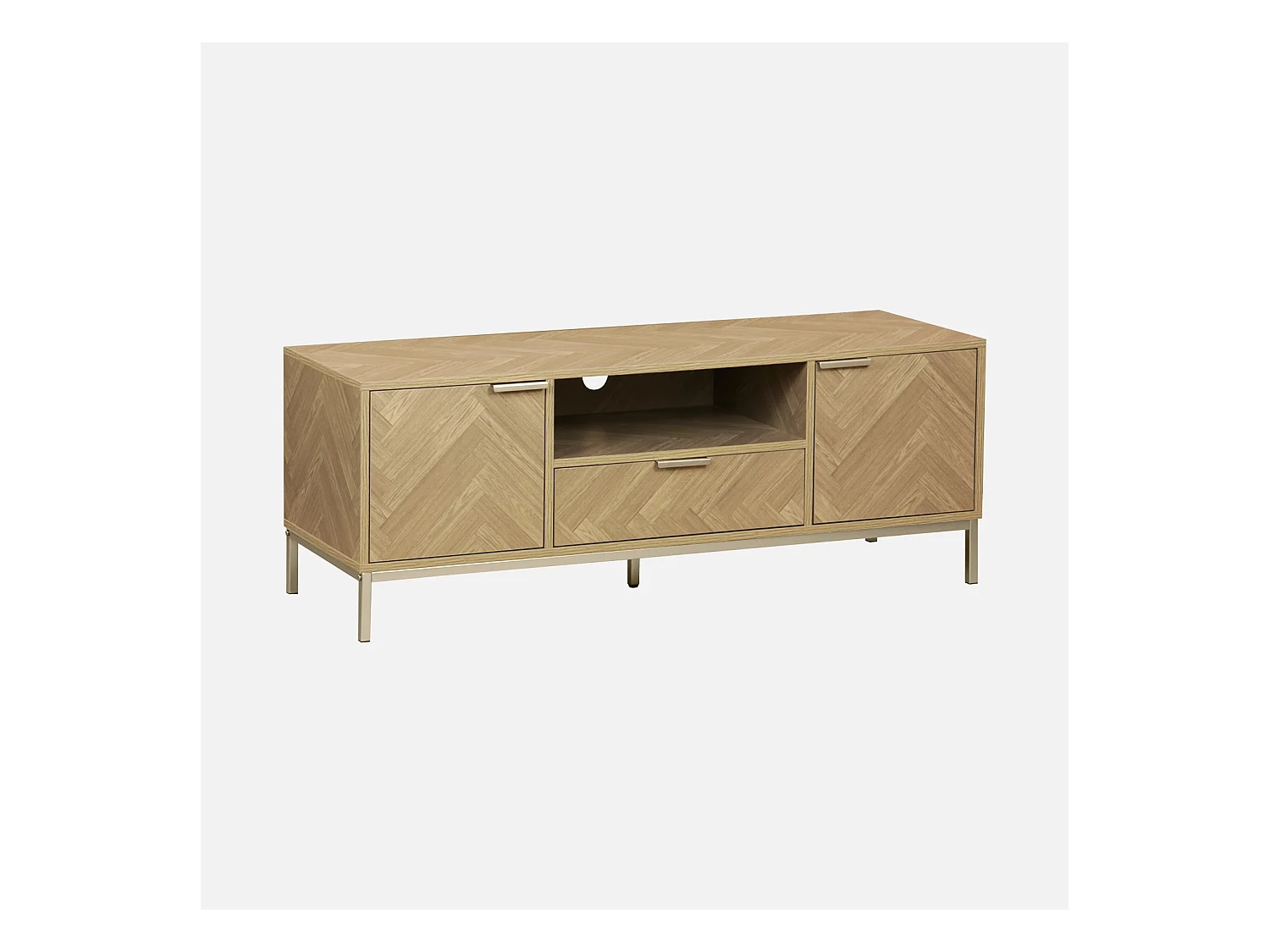Meuble TV. Budapest. deux portes. 1 niche. deux étagères. 1 tiroir  L 120 x l 40 x H 45cm