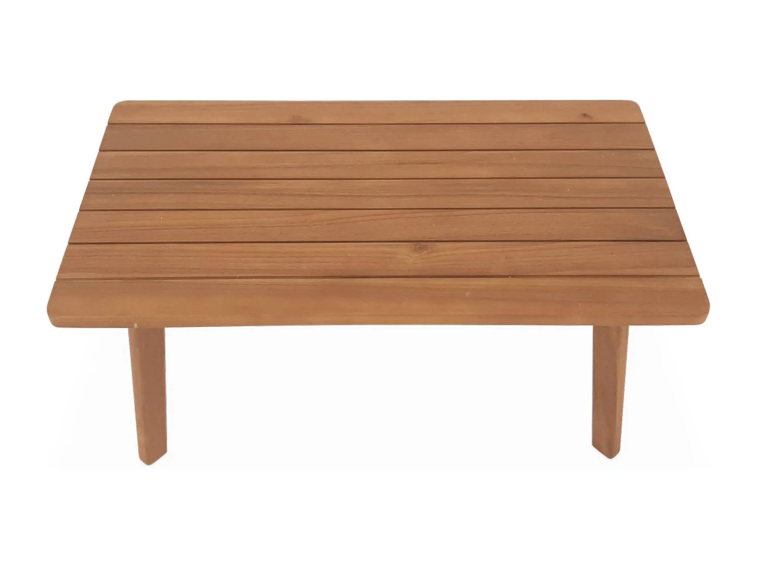 Conjunto de muebles de jardín en madera y caña cuadrada, 4 plazas