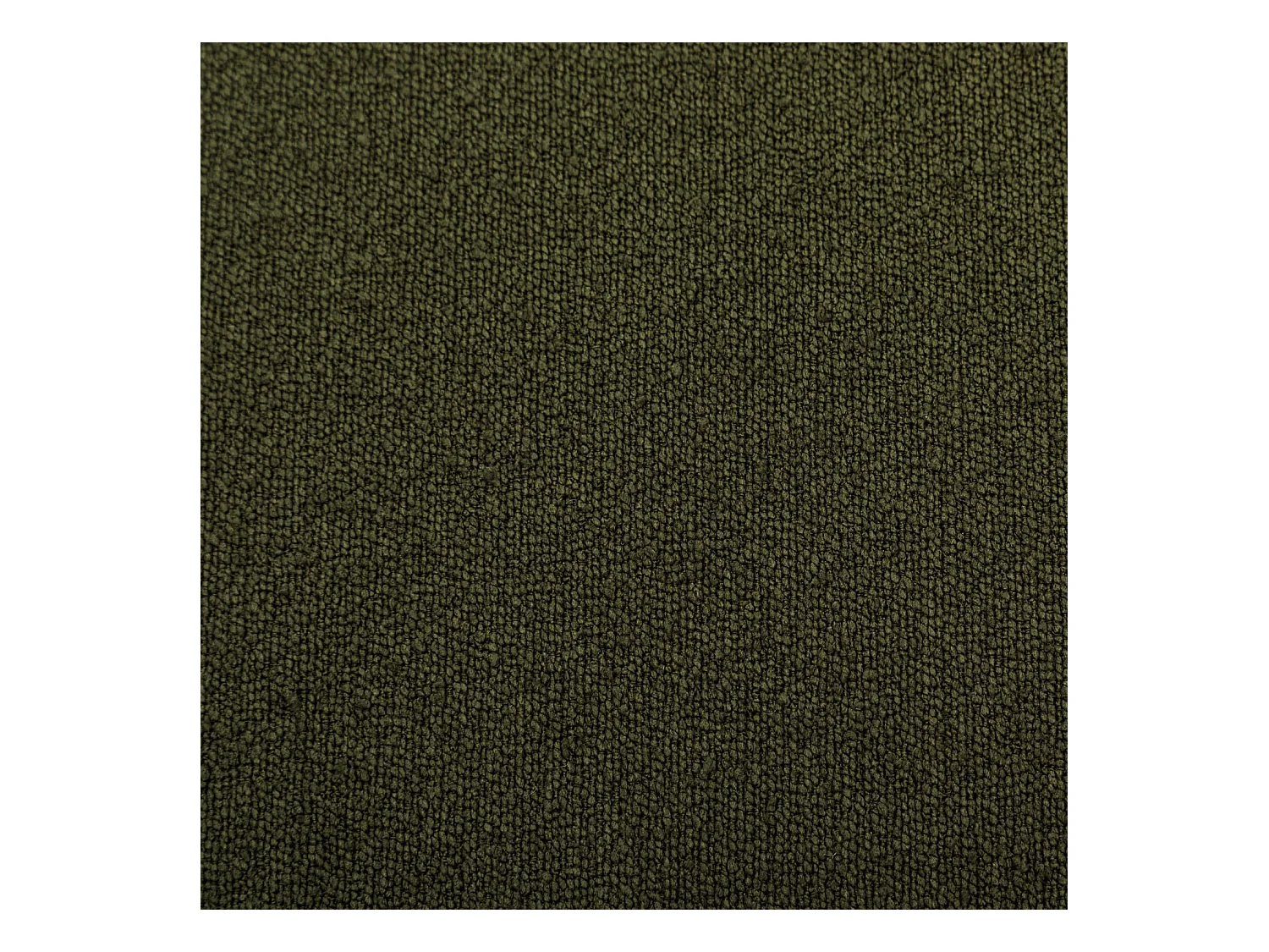 tabouret. pouf en forme de galet en tissu kaki foncé. TAO L 60 x P 44 x H 40cm