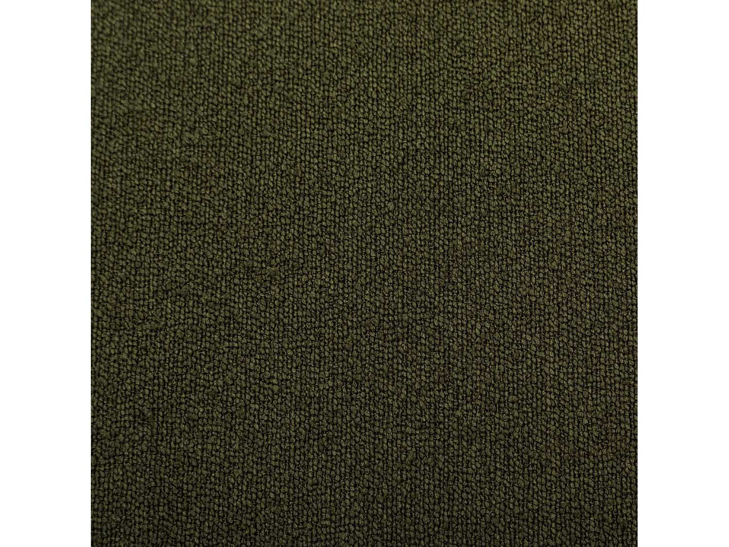 tabouret. pouf en forme de galet en tissu kaki foncé. TAO L 60 x P 44 x H 40cm