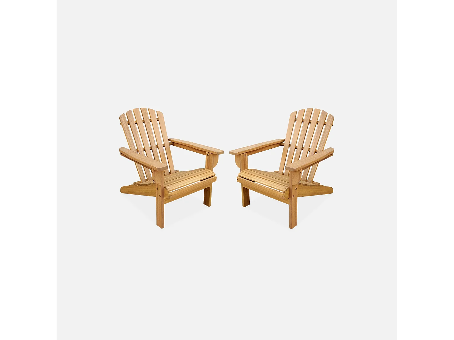 Sillón infantil adirondack de madera, set de 2 teck