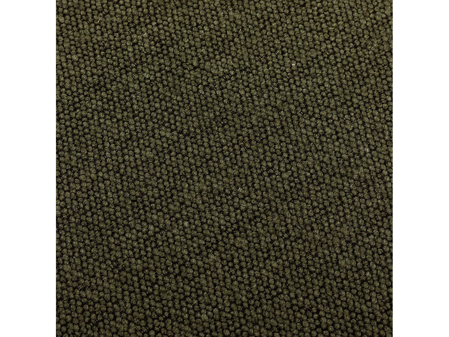 Pouf kaki foncé en tissu avec rangement pour coussins ou plaids