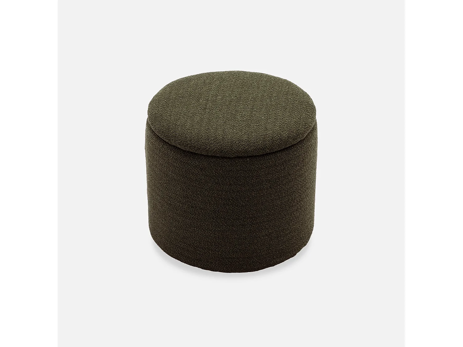 Pouf in tessuto con contenitore, kaki