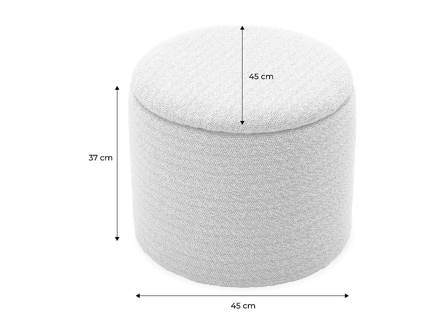 Pouf in tessuto con contenitore, kaki