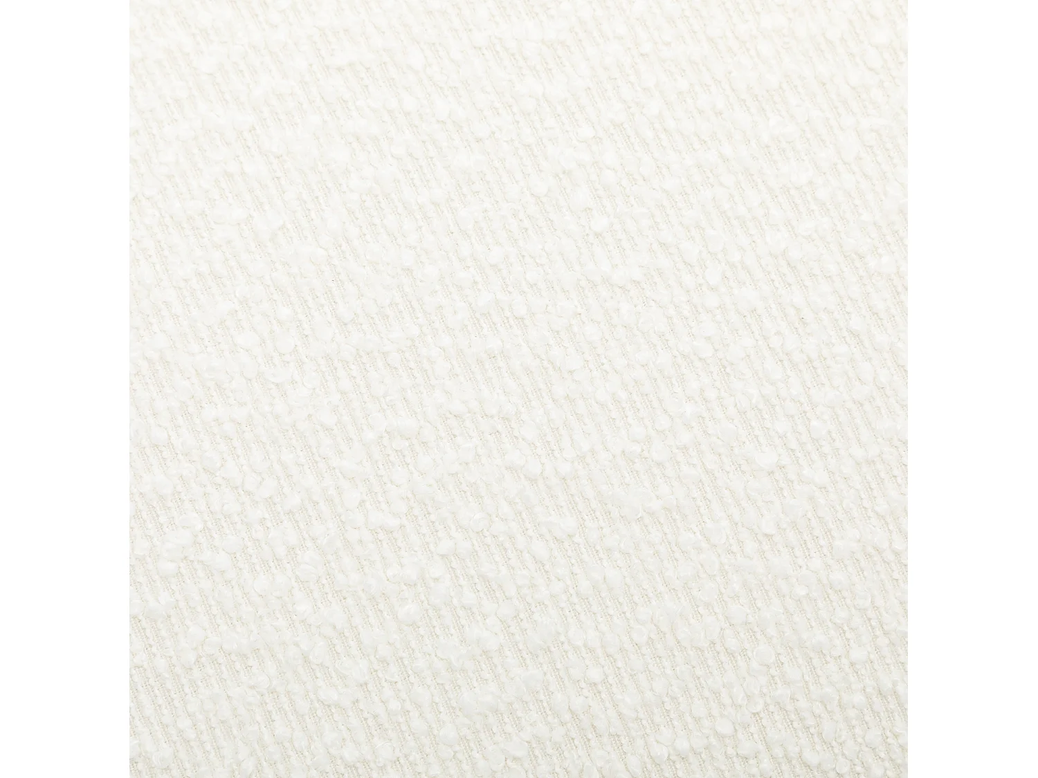 Taburete puff de rizo texturizado blanco