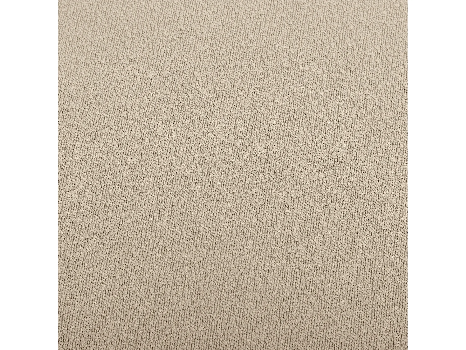 tabouret. pouf en forme de galet en tissu beige. TAO L 60 x P 44 x H 40cm