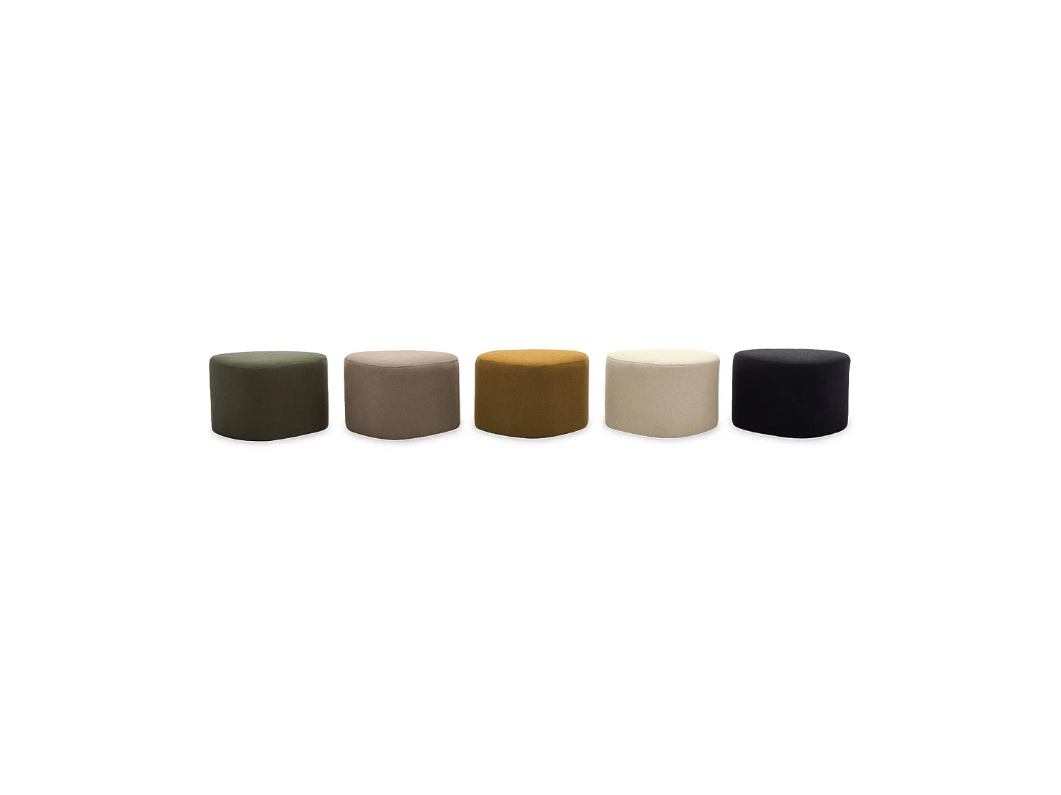 POUF A FORMA DI CIOTTOLO IN TESSUTO NERO - 60X44X40 CM