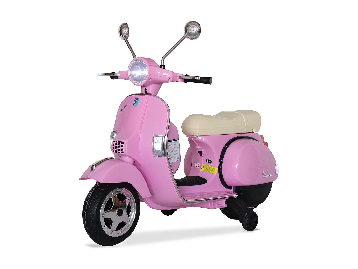Scooter elettrico vespa 12v per bambini, 1 posto, rosa