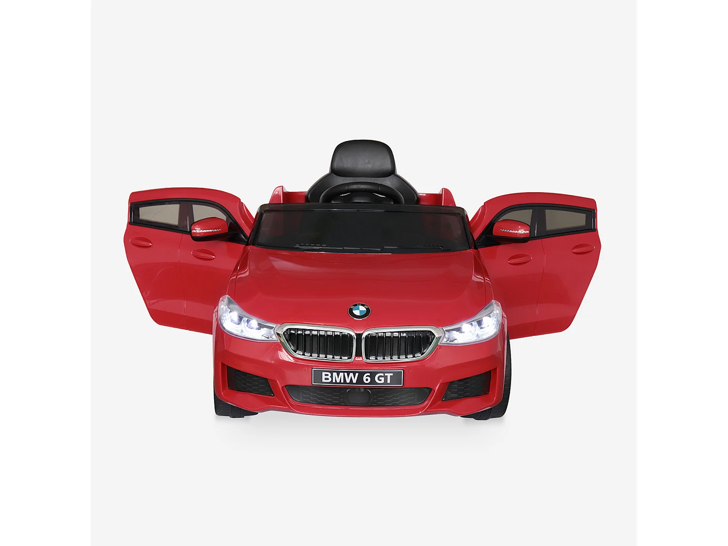 BMW Série 6 GT rouge. voiture électrique pour enfants 12V 4 Ah. 1 place. avec autoradio et télécommande