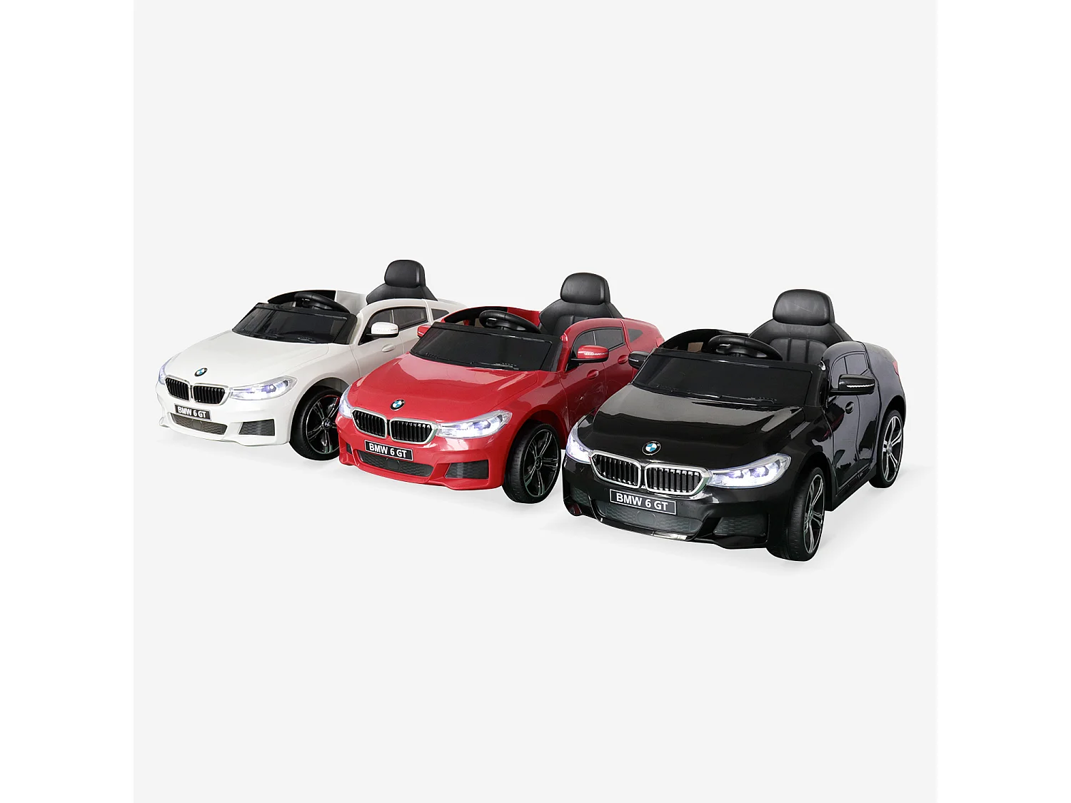 BMW Série 6 GT rouge. voiture électrique pour enfants 12V 4 Ah. 1 place. avec autoradio et télécommande