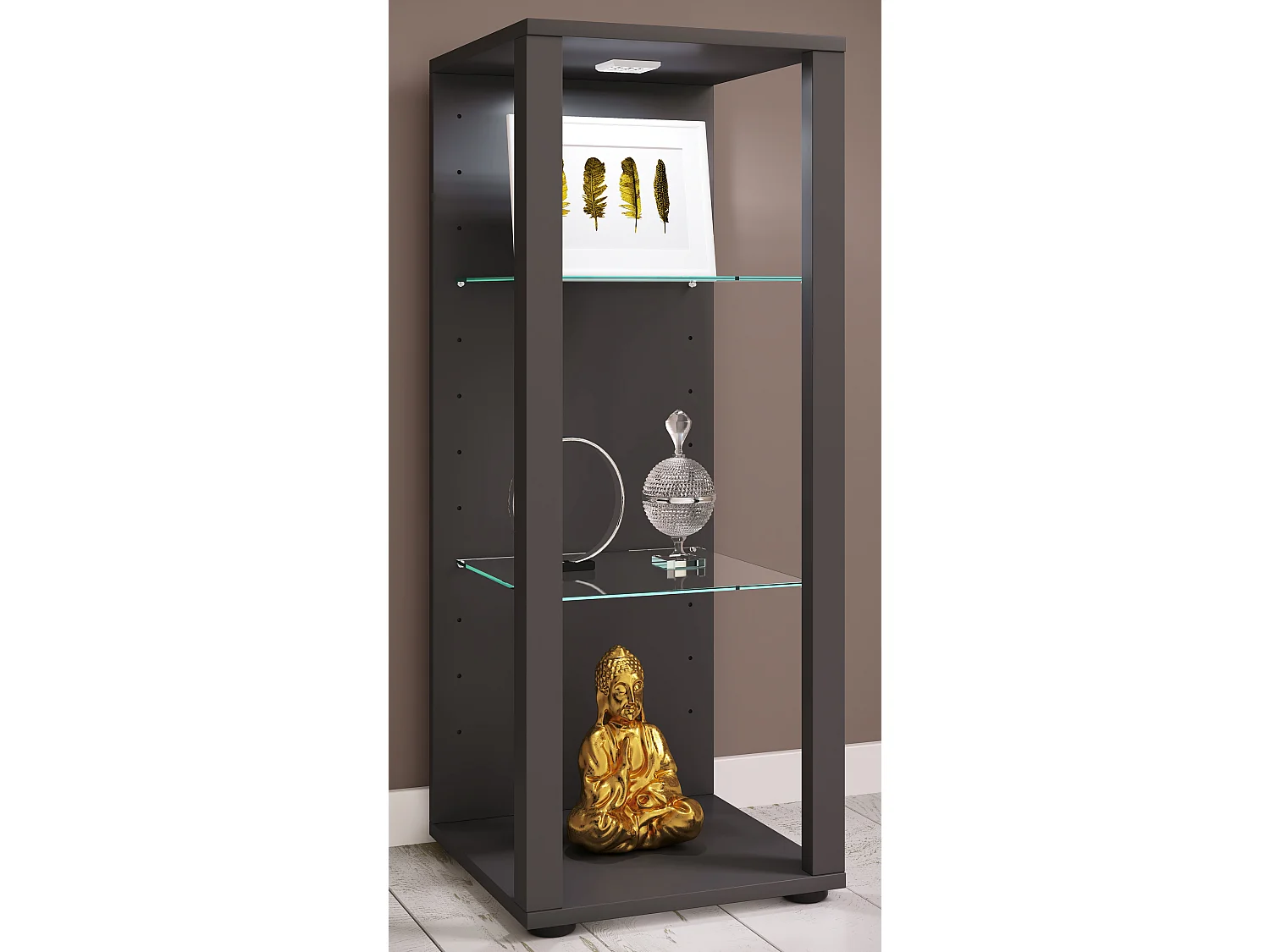 Standing cabinet Glasol Anthracite H. 90 x W. 35 x D. 35 cm