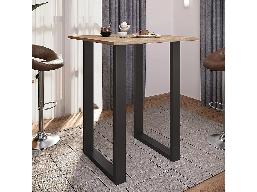 Houten bar tafel staande tafel Xona 80x80