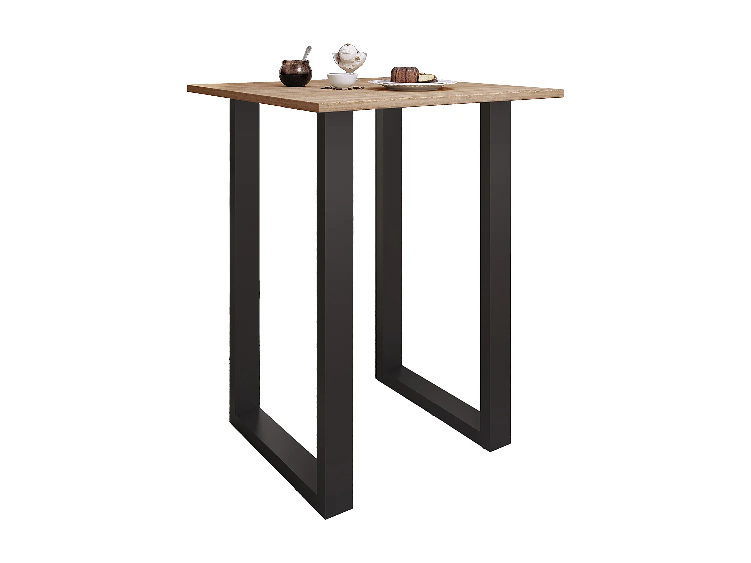 Houten bar tafel staande tafel Xona 80x80
