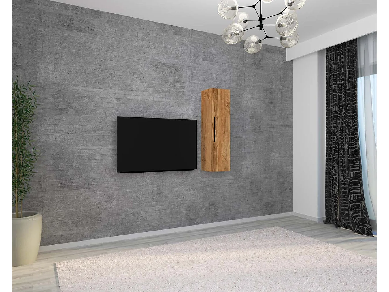 Holz Wandregal Wandschrank Klappschrank Arila XL