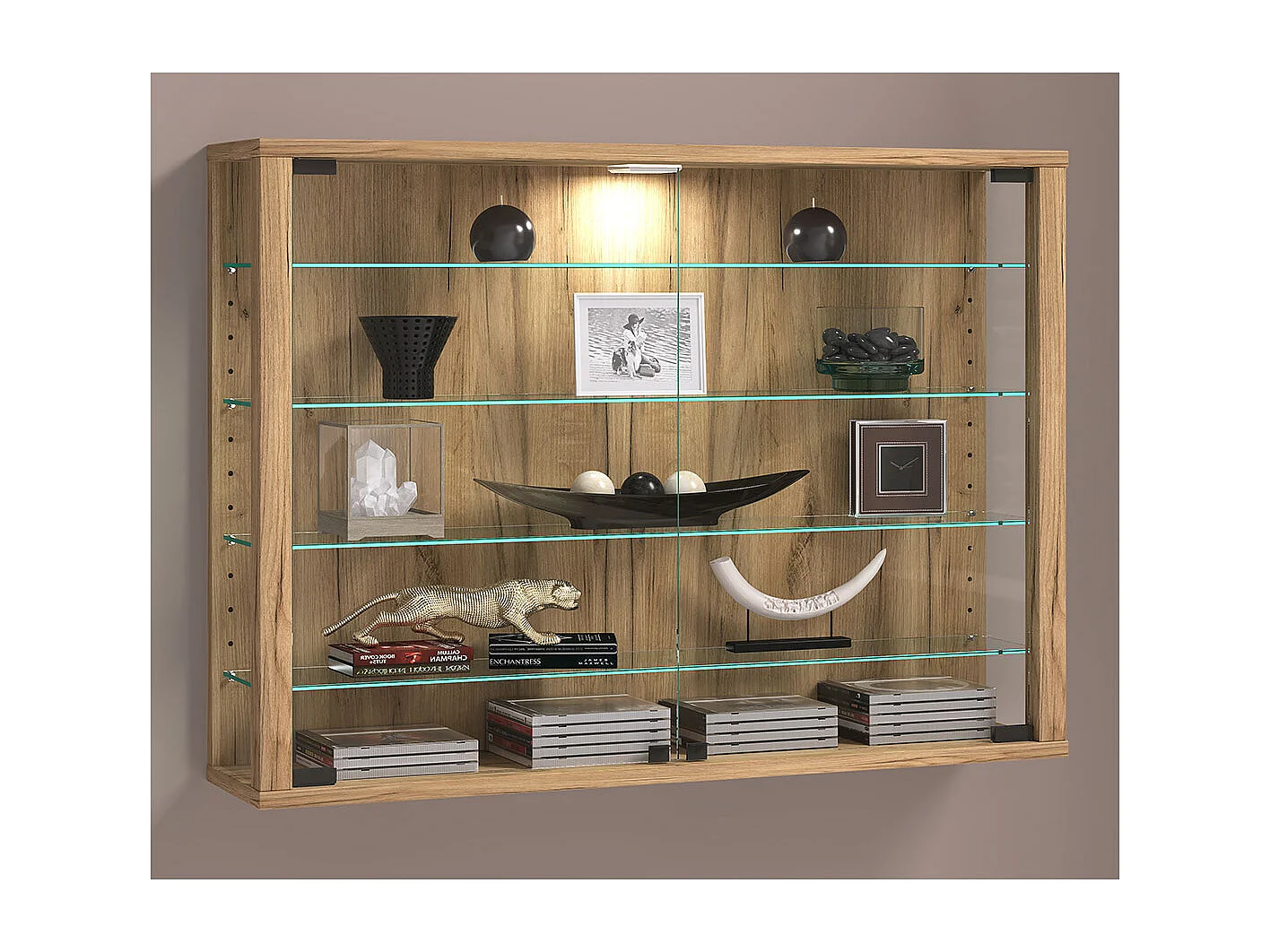 Wandvitrine Glazen vitrine Vitrosa L