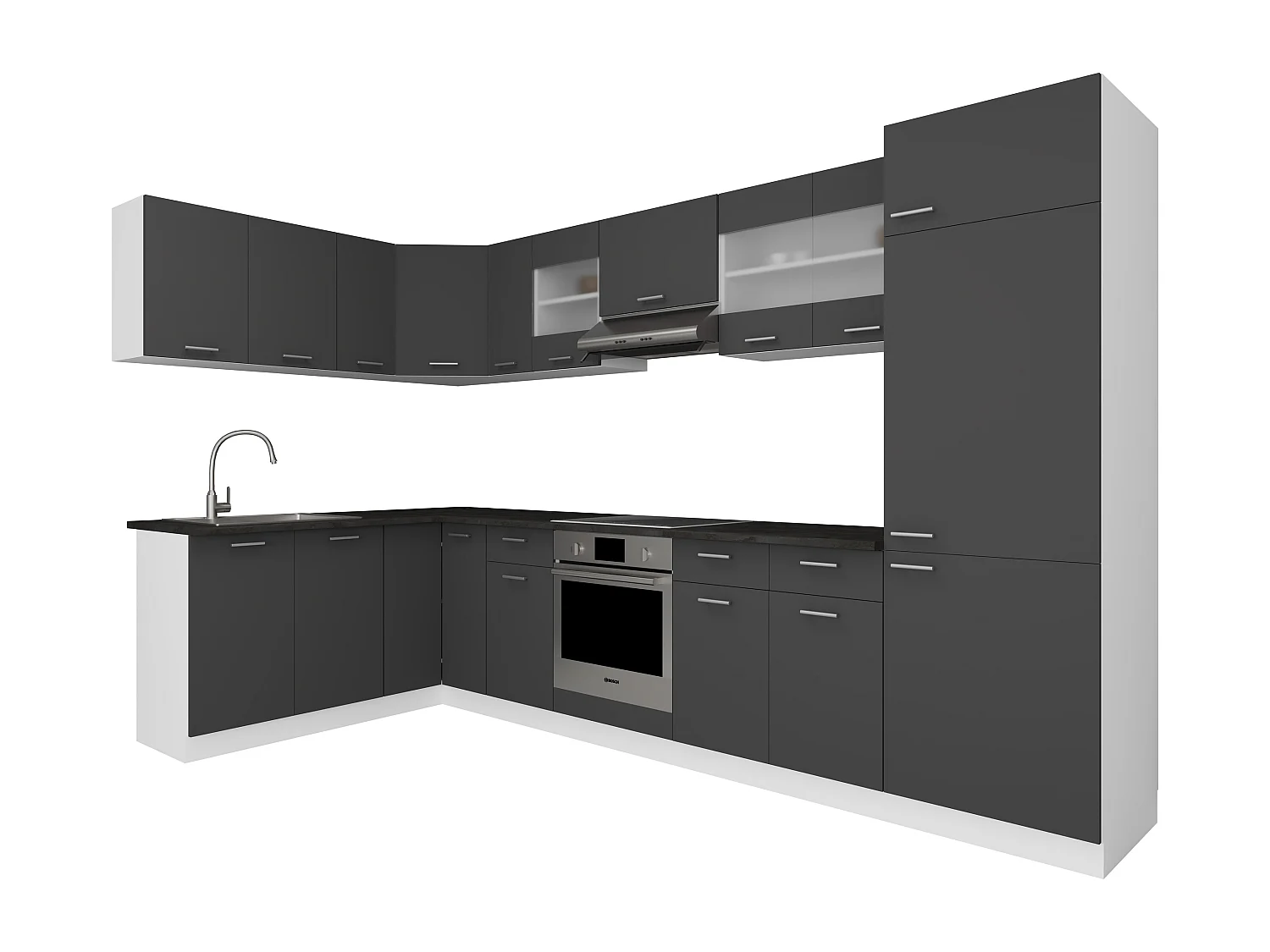 Kitchenette Esilo White / Anthracite H. 207 x W. 505 x. D. 60 cm