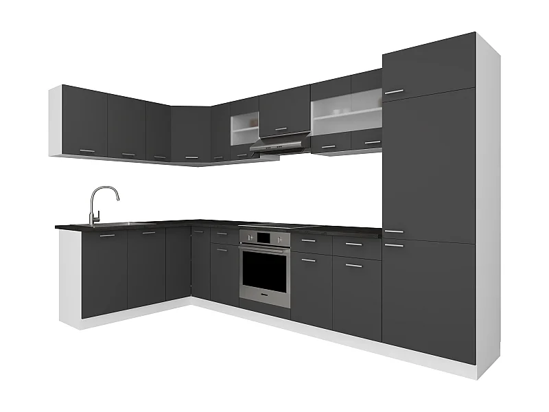 Kitchenette Esilo White / Anthracite H. 207 x W. 505 x. D. 60 cm