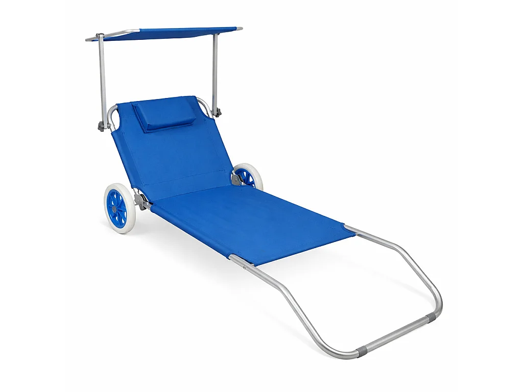 Sun lounger Dach Blue Ca. L. 165 x H. 16 x W. 65 cm