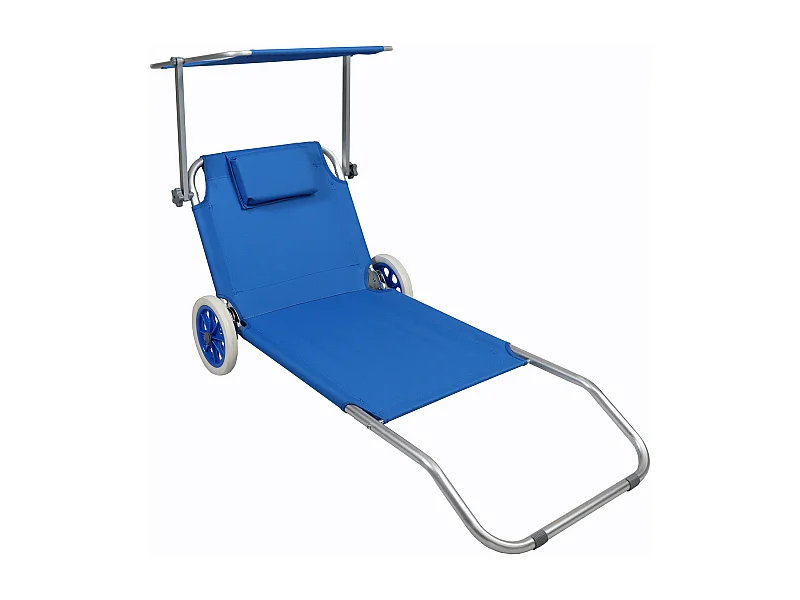 Sun lounger Dach Blue Ca. L. 165 x H. 16 x W. 65 cm
