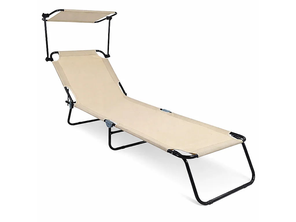 Sun lounger Dach Cream L. 185 x H. 24 x W. 55 cm