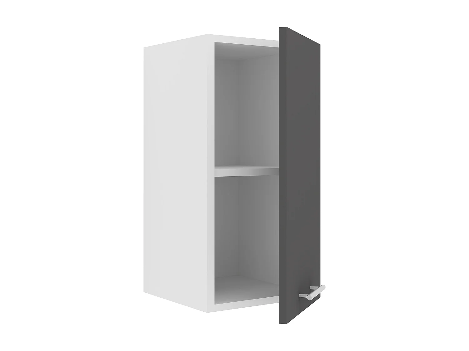 Kitchen furniture hanging cabinet Esilo White / Anthracite H. 60 x W. 30 x D. 31 cm